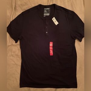 Brand New Express slim stretch short sleeve Henley